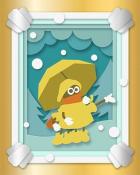 Rainy Day Spider Solitaire HD Snowy Day Spider Holiday Cards Badge