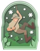 Tri-Peaks Solitaire HD Tex Snow Swinging Holiday Cards Badge