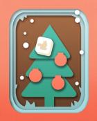 Mahjong Safari HD Tree and Tile Holiday Cards Badge