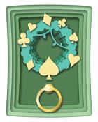 Tri-Peaks Solitaire HD Wreath Holiday Cards Badge