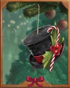 Festive Top Hat Holiday Ornaments Badge - Mahjong Safari HD