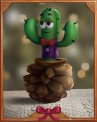 Pinecone Spike Holiday Ornaments Badge - Mahjong Garden HD