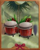 Xmas Bongos Holiday Ornaments Badge - Word Whomp HD