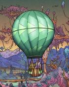 Trizzle Green Teardrop Hot Air Balloons Badge