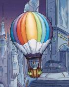 Spades HD Rainbow Teardrop Hot Air Balloons Badge