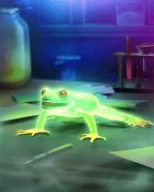 Glowing Frog Mad Scientist Lab Badge