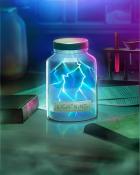 Lightning Bottle Mad Scientist Lab Badge