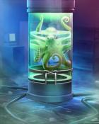 Octopus Tank Mad Scientist Lab Badge