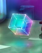 Tesseract Model Mad Scientist Lab Badge