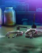 Manacles Mad Scientist Lab Badge