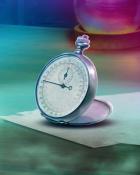 Stopwatch Mad Scientist Lab Badge