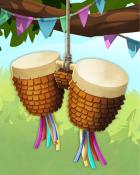 First Class Solitaire HD Bongos Pogo Pinatas Badge