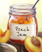 Mahjong Sanctuary Peach Jams and Preserves Badge
