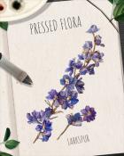 Spades HD Larkspur Pressed Flora Badge