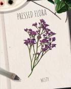 Poppit! Bingo Misty Pressed Flora Badge