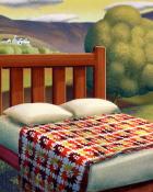 Mahjong Safari HD Autumn Leaf Quilting Square Badge