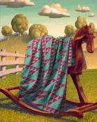 Jungle Gin HD Flock of Geese Quilting Square Badge