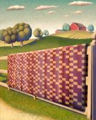 Jungle Gin HD Flying Squares Quilting Square Badge