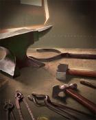 First Class Solitaire HD Blacksmiths Tools Ships Ahoy Badge