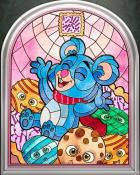 Cookie Connect Stained Glass Badge - Mahjong Safari HD