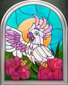 Mahjong Sanctuary Stained Glass Badge - Mahjong Sanctuary