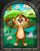 Word Whomp Stained Glass Badge - Word Whomp HD