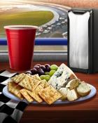 Word Whomp HD Cheese and Crackers Tailgating Foods Badge