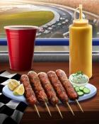 Jungle Gin HD Grilled Kebabs Tailgating Foods Badge