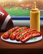Tri-Peaks Solitaire HD Grilled Sausage Tailgating Foods Badge