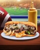 Aces Up! HD Philly Cheesesteaks Tailgating Foods Badge