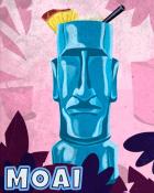 Ceramic Easter Island Moai Badge - Word Whomp HD