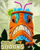 Wooden Shark God Badge - Pogo Slots