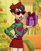 Word Whomp HD Canasta Ruby's Gift Ugly Sweaters Badge