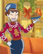 Quinn's Aquarium Cookie Pam Ugly Sweaters Badge