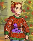 Reindeer Abby Ugly Sweaters Badge