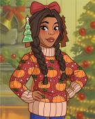 Pumpkin Nola Ugly Sweaters Badge