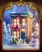 Word Whomp HD Cozy Brownstone Victorian Village Badge