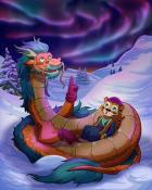 Aurora Watching Winter Activities Badge - First Class Solitaire HD