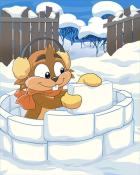 Build a Snow Fort Winter Activities Badge - Tri-Peaks Solitaire HD