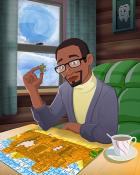 Jigsaw Puzzle Winter Activities Badge - Quinn's Aquarium