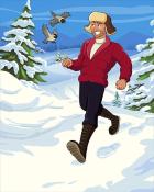 Nature Walks Winter Activities Badge - Mahjong Garden HD