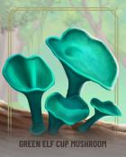 First Class Solitaire HD Green Elfcup Fungi Badge