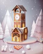 Clock Tower Gingerbread Badge - Poppit! Bingo