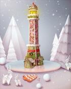 Green Lighthouse Gingerbread Badge - Crossword Cove HD