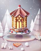 Pink Gazebo Gingerbread Badge - Pogo Daily Sudoku