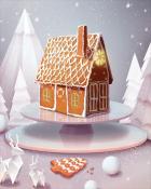 Scandinavian House Gingerbread Badge - Word Search Daily HD