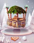 Tiki Hut Gingerbread Badge - Word Search Daily HD