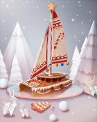 Catamaran Gingerbread Badge - Word Whomp HD