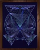 Mahjong Safari HD Interwoven Triangles Nail and String Art Badge