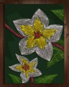 Mahjong Garden HD Blooming Flowers Nail and String Art Badge